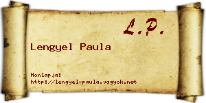 Lengyel Paula névjegykártya